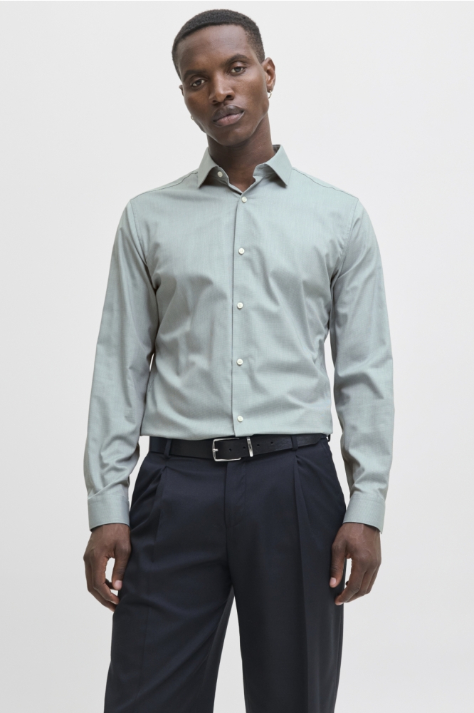 JPRBLAPARKER SHIRT L/S NOOS 12227385 Goblin Blue/SLIM FIT